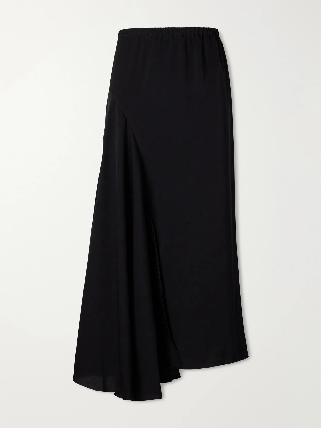 Tria Asymmetric Duchesse-satin Midi Skirt - 1