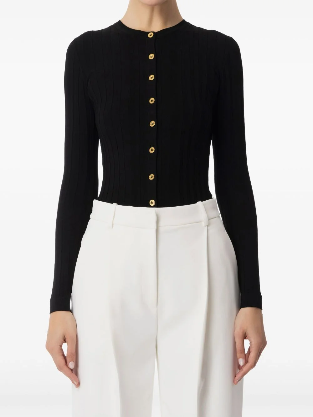 sheer detailing cardigan - 1