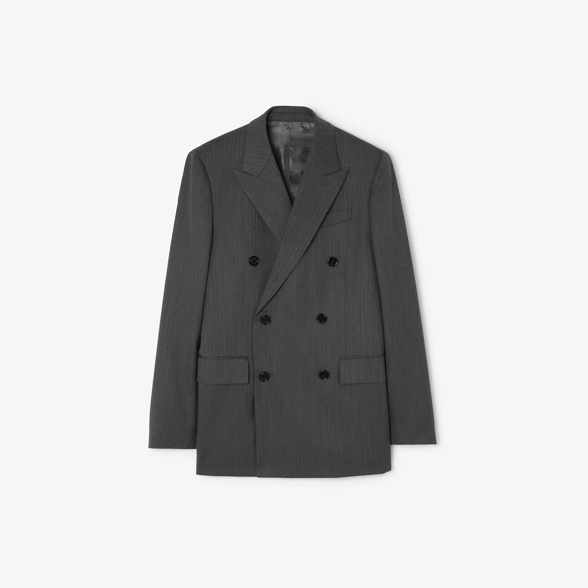Herringbone Wool Tailored Jacket - 1