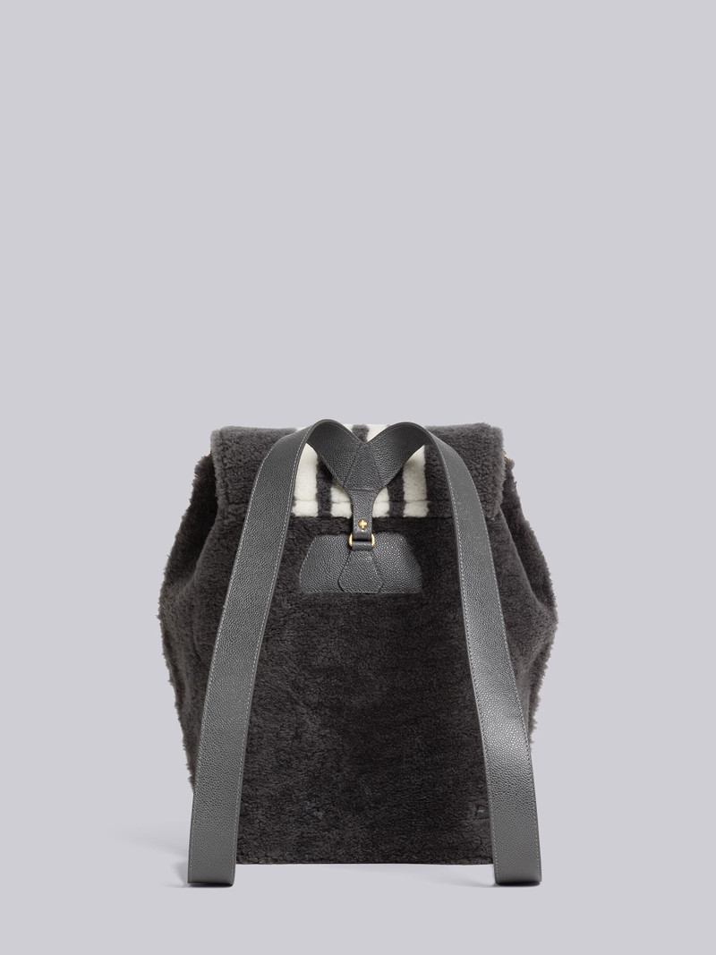 Curly Merino Shearling 4-Bar Flap Backpack 4