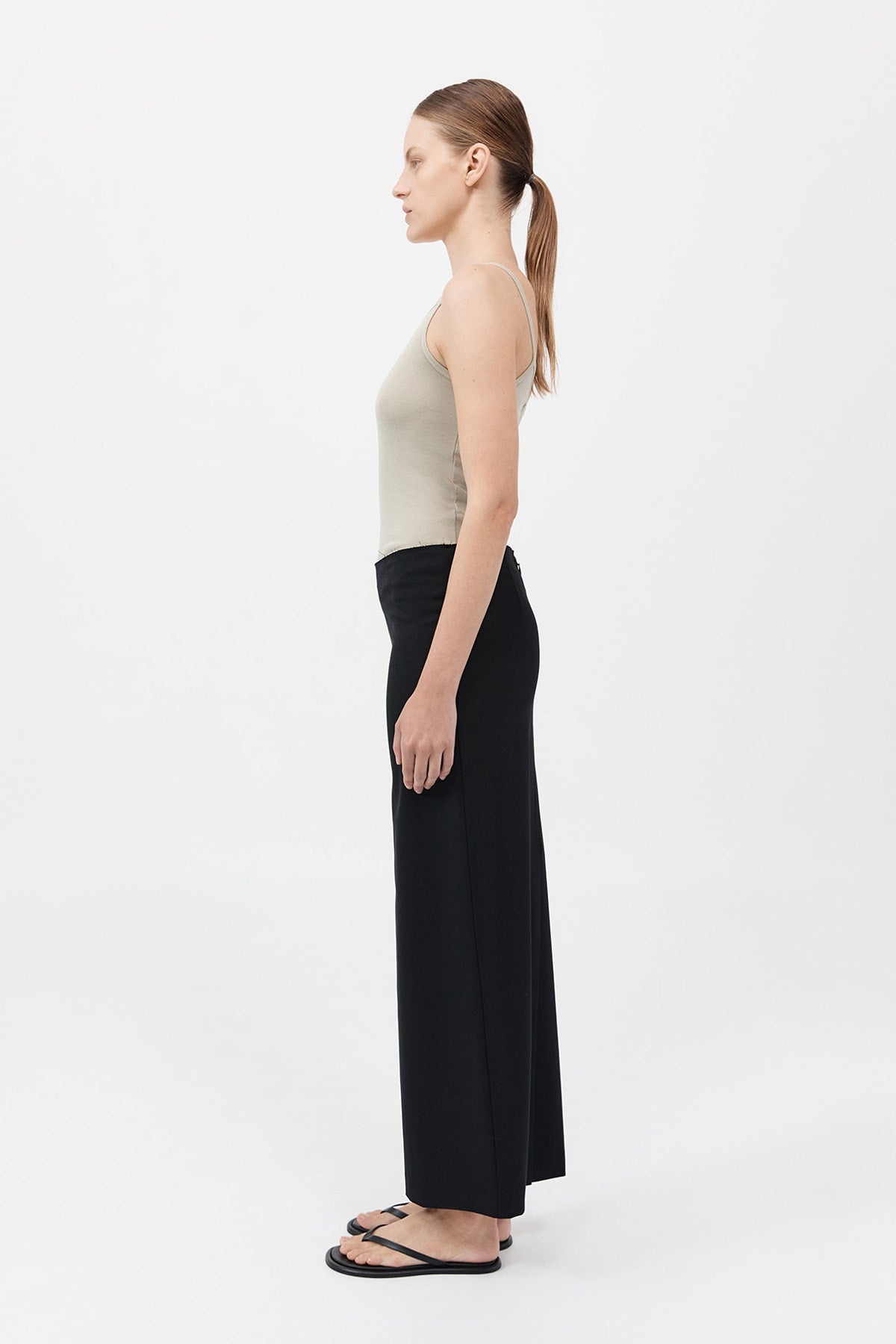 Raw Edge Column Maxi Skirt - Black - 3