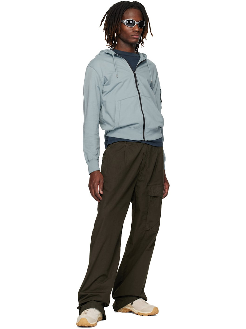 C.P. Company Khaki Micro-Reps Boxy Leg Pocket Lens Cargo Pants outlook