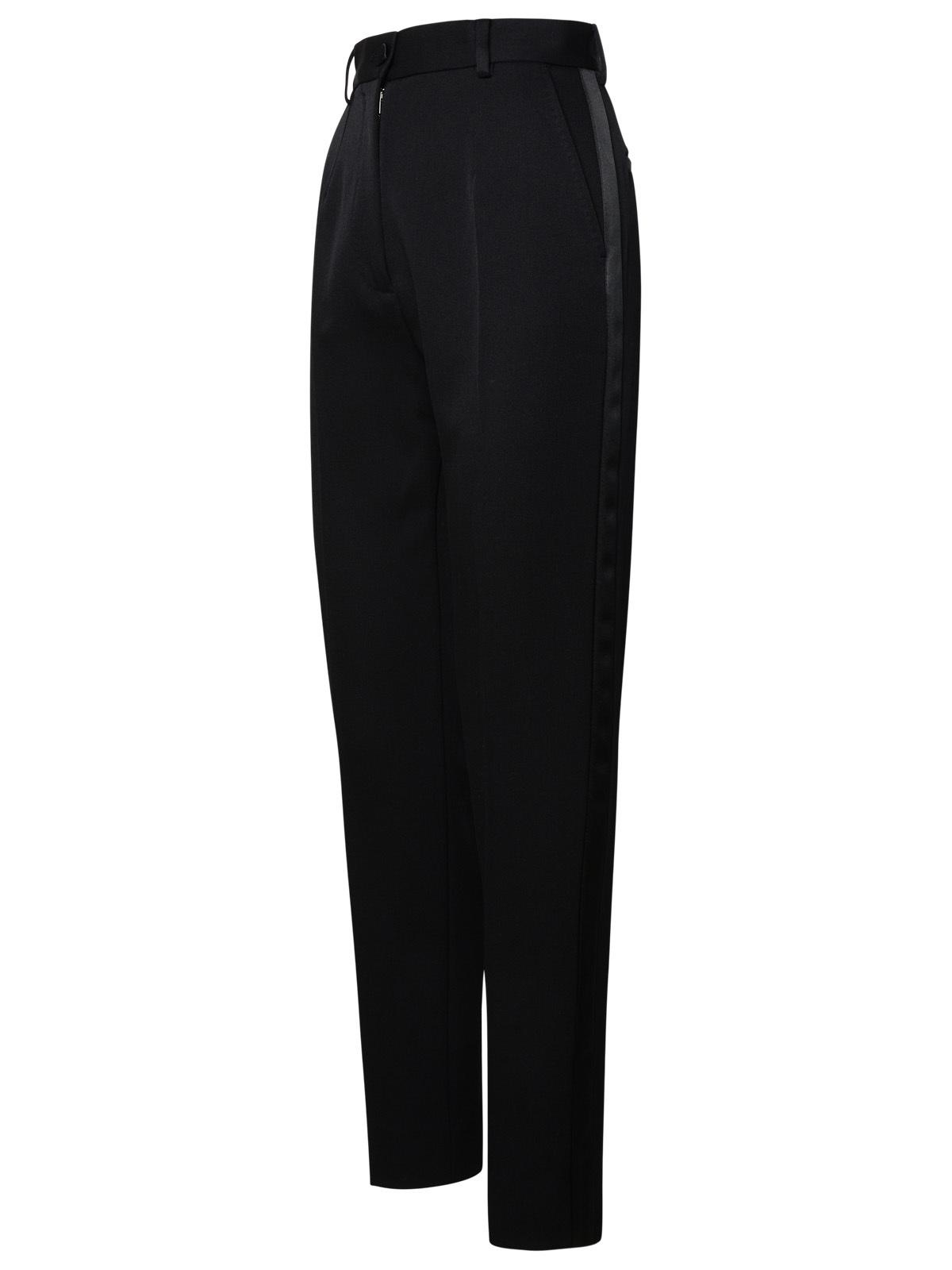 Dolce & Gabbana Black Virgin Wool Blend Trousers - 2