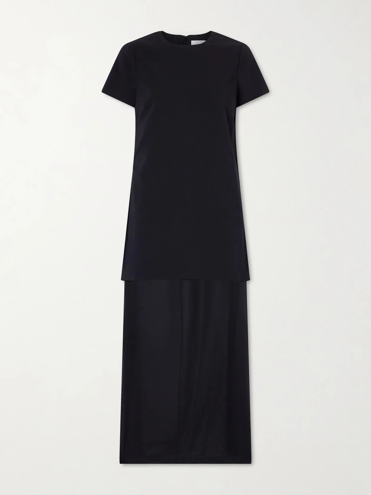 Crepe And Chiffon Maxi Dress - 1