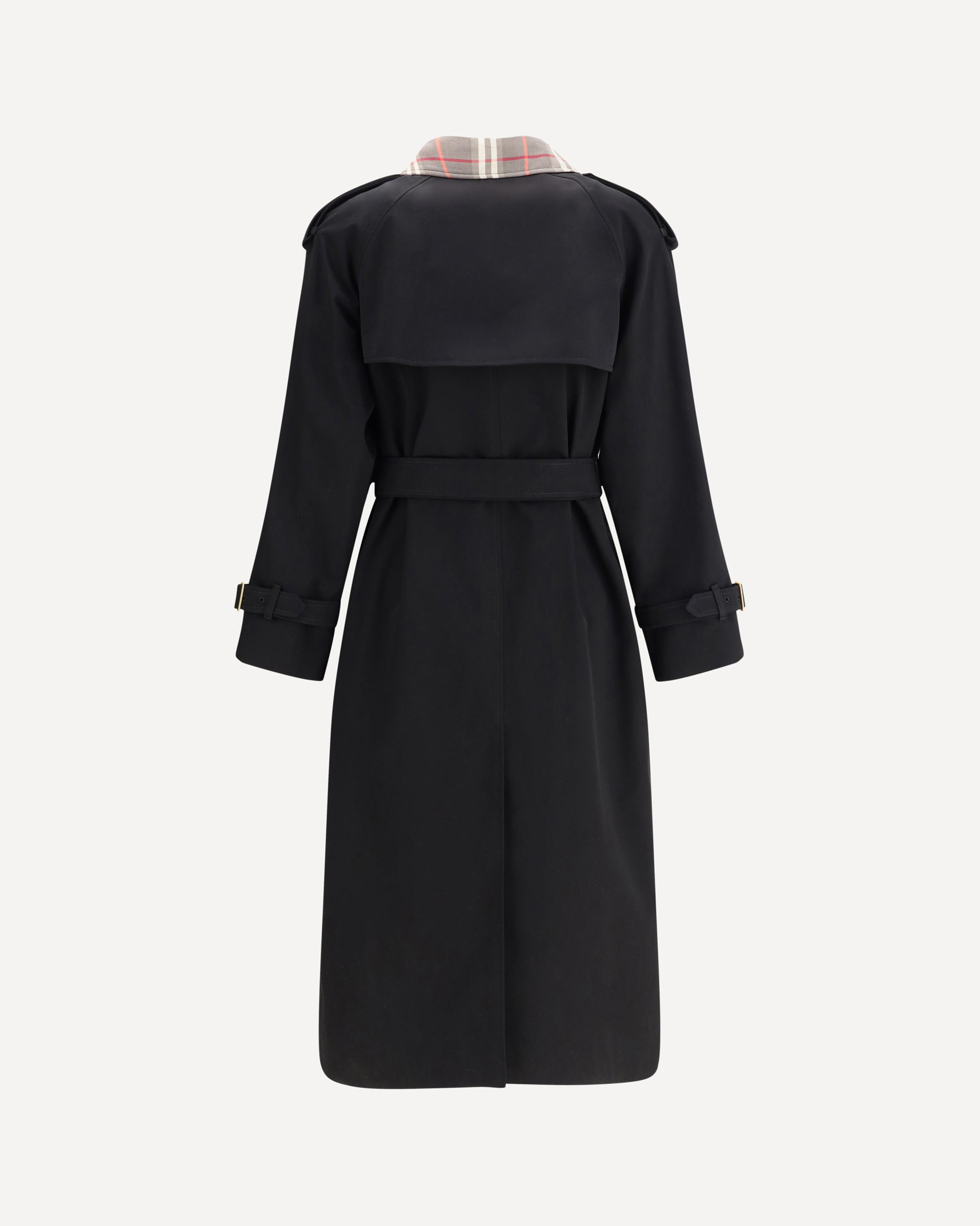 Castleford long Trench Coat with Check collar - 2