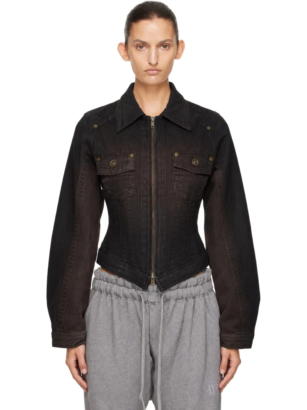 Brown Alice Denim Jacket - 1