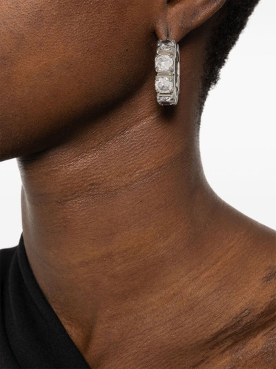 Jil Sander crystal-embellishment hoop earrings outlook