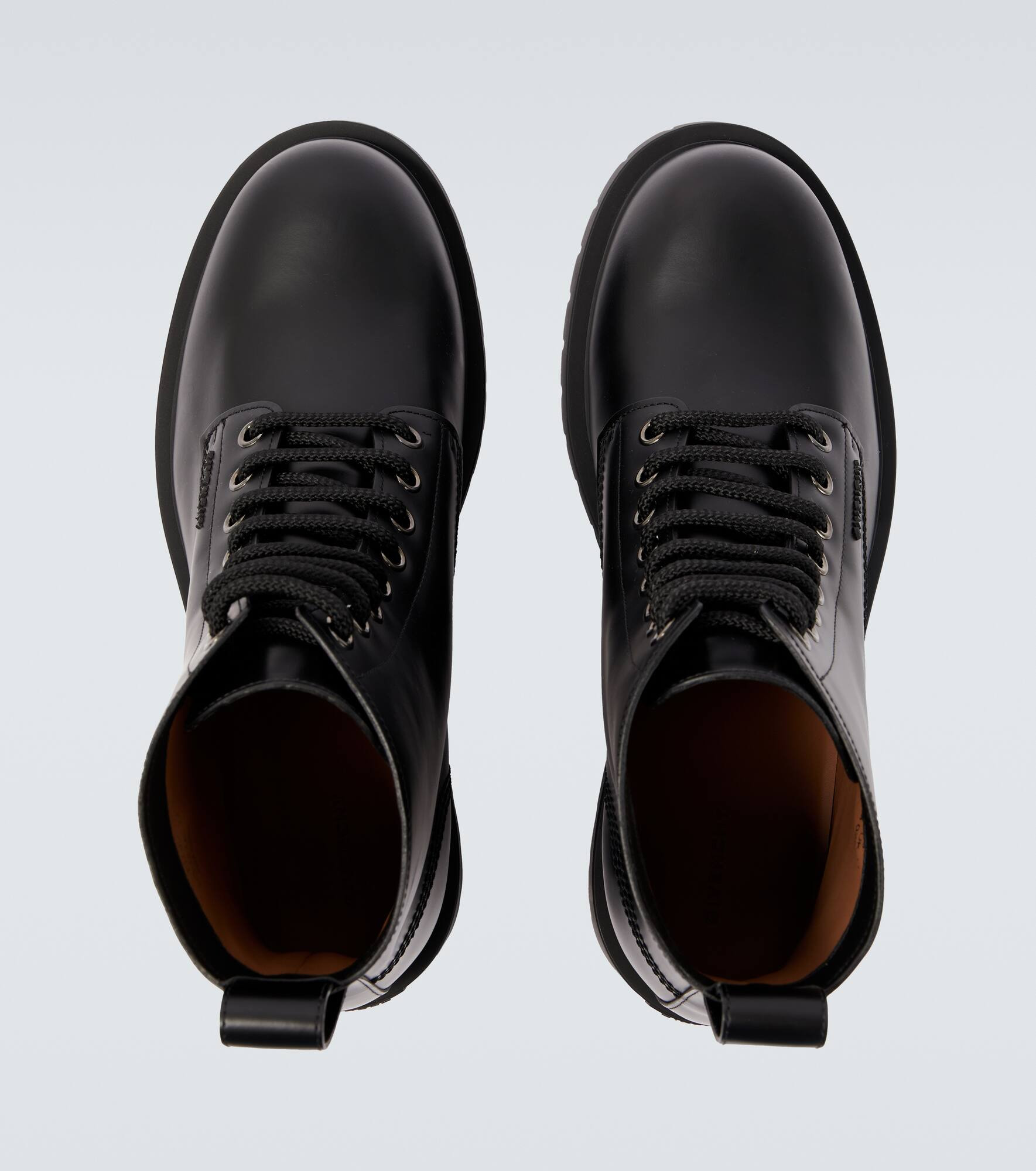 Leather lace-up boots - 4