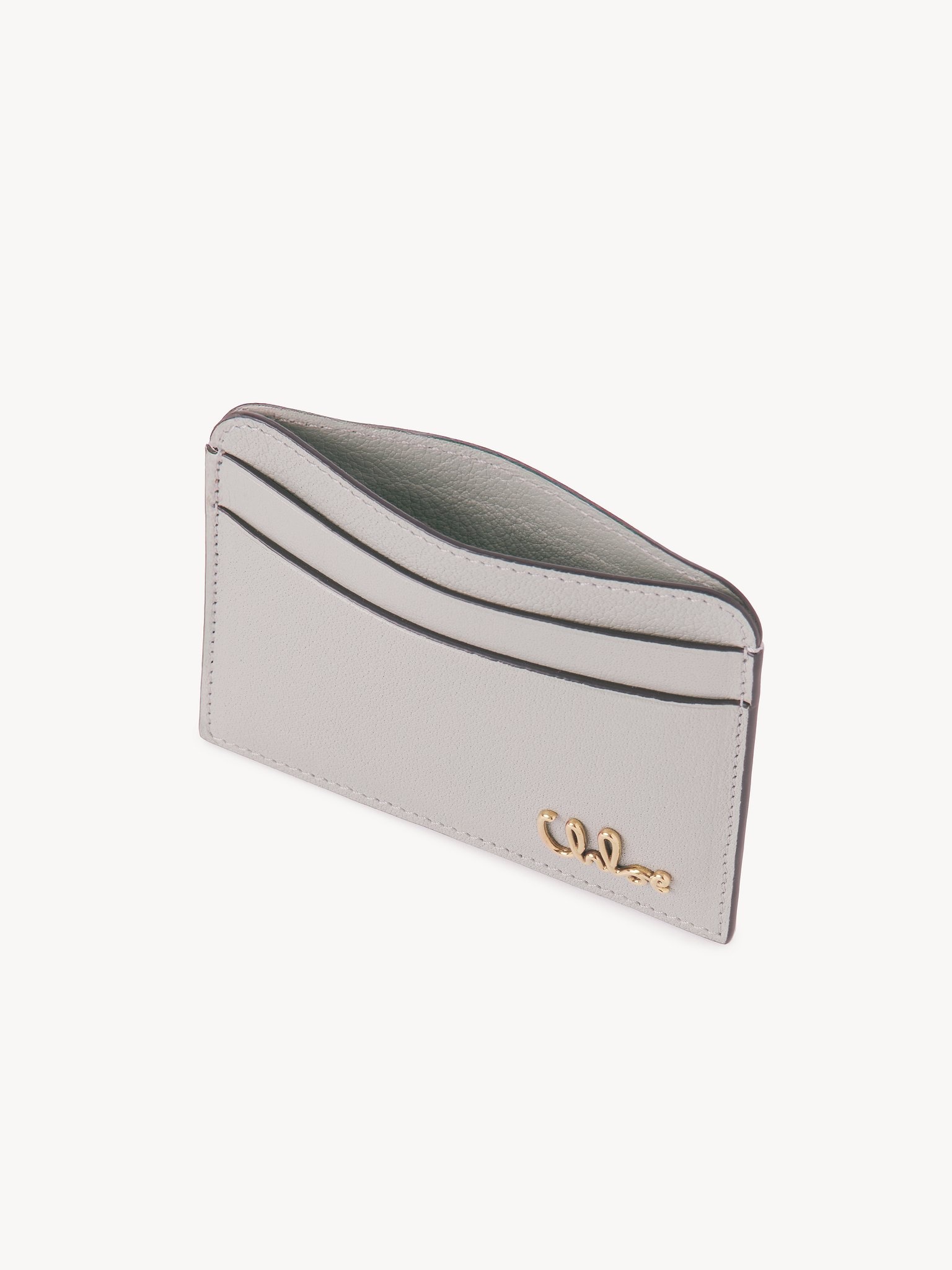 CHLOÉ ICONIC CARD HOLDER IN GRAINED LEATHER - 4