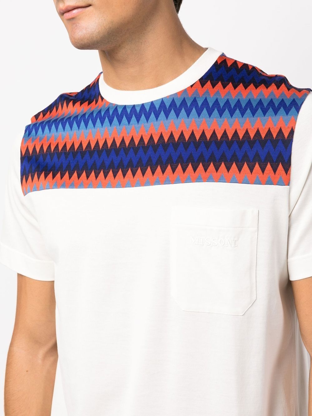 zigzag cotton T-shirt - 5