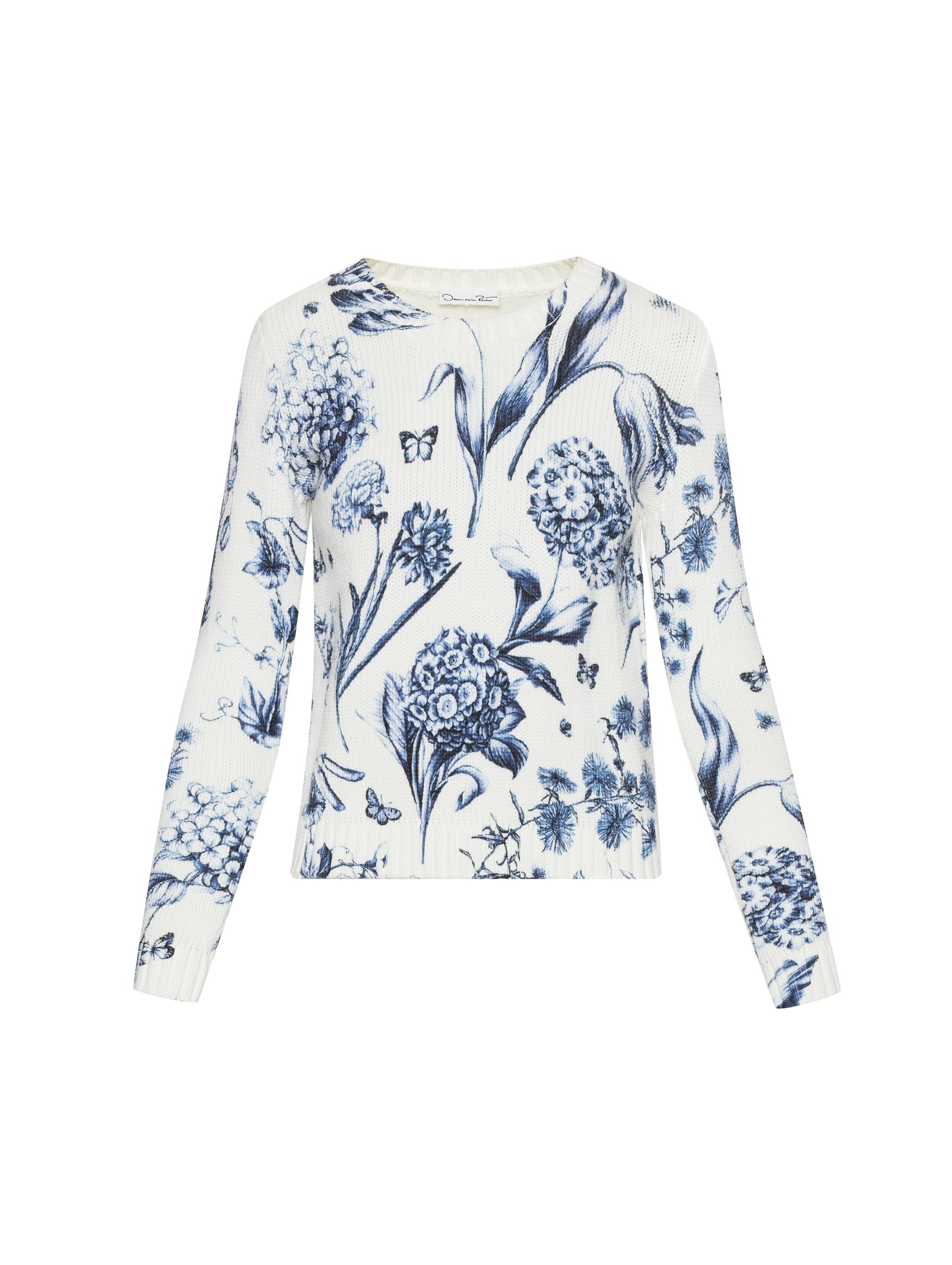 FLORAL TOILE PRINTED COTTON PULLOVER - 1