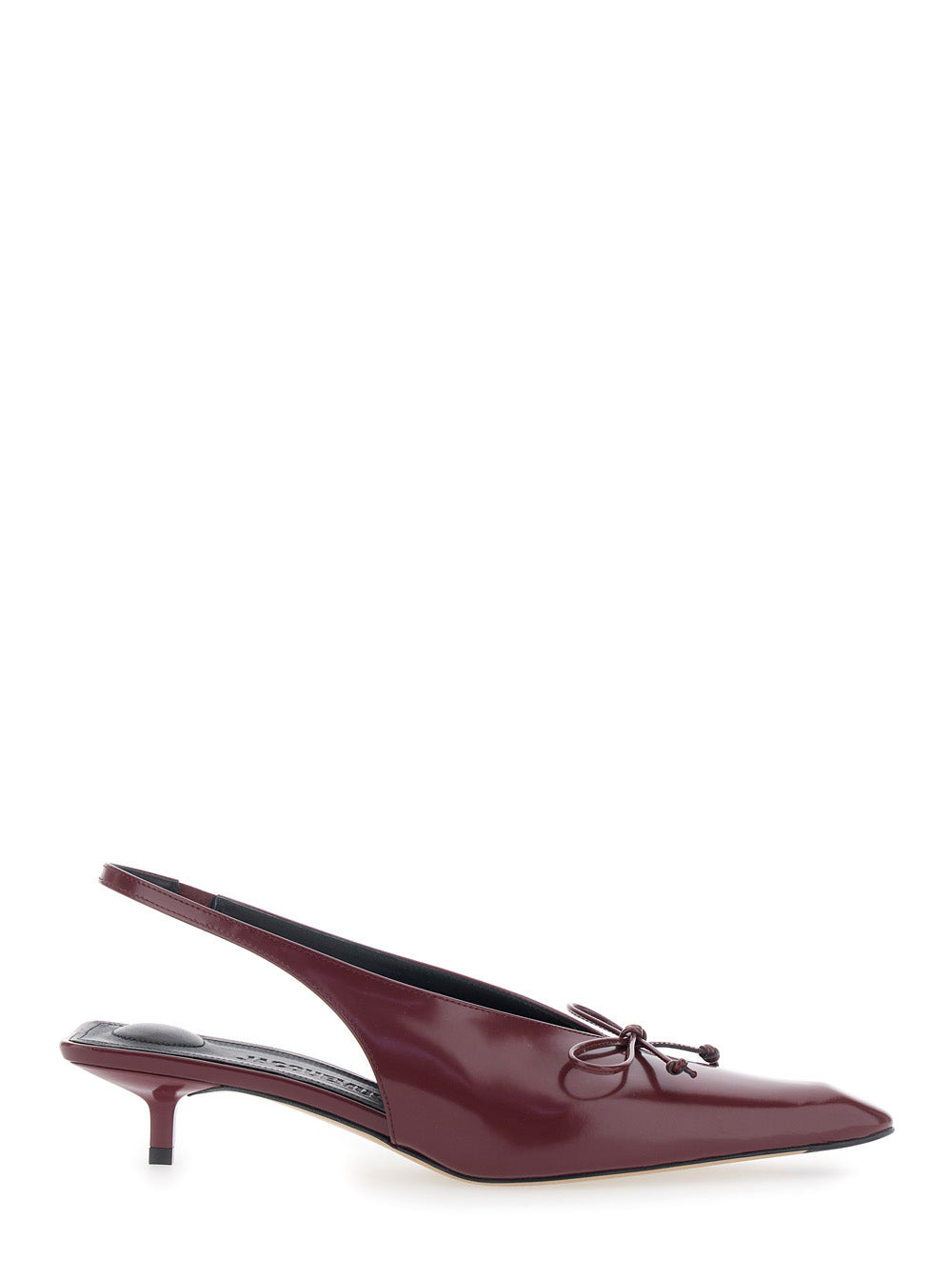 Jacquemus Women Bordeaux Pumps With Pointed Toe Design In Leather Woman - 1