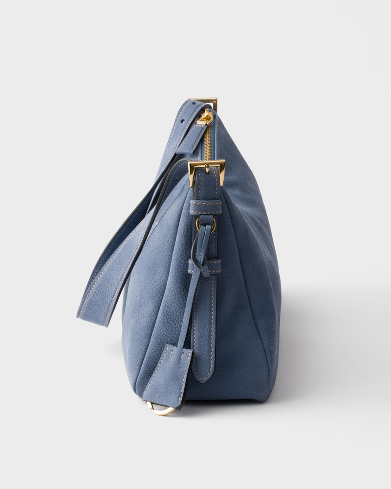 Prada Aimée large nubuck leather shoulder bag 7