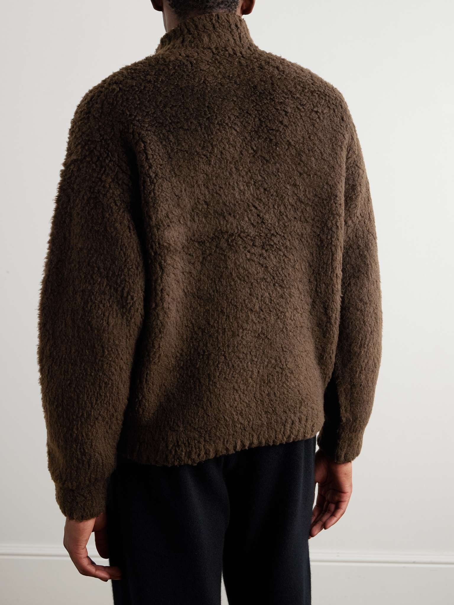 Boa Wool-Blend Bouclé Half-Zip Sweater - 4
