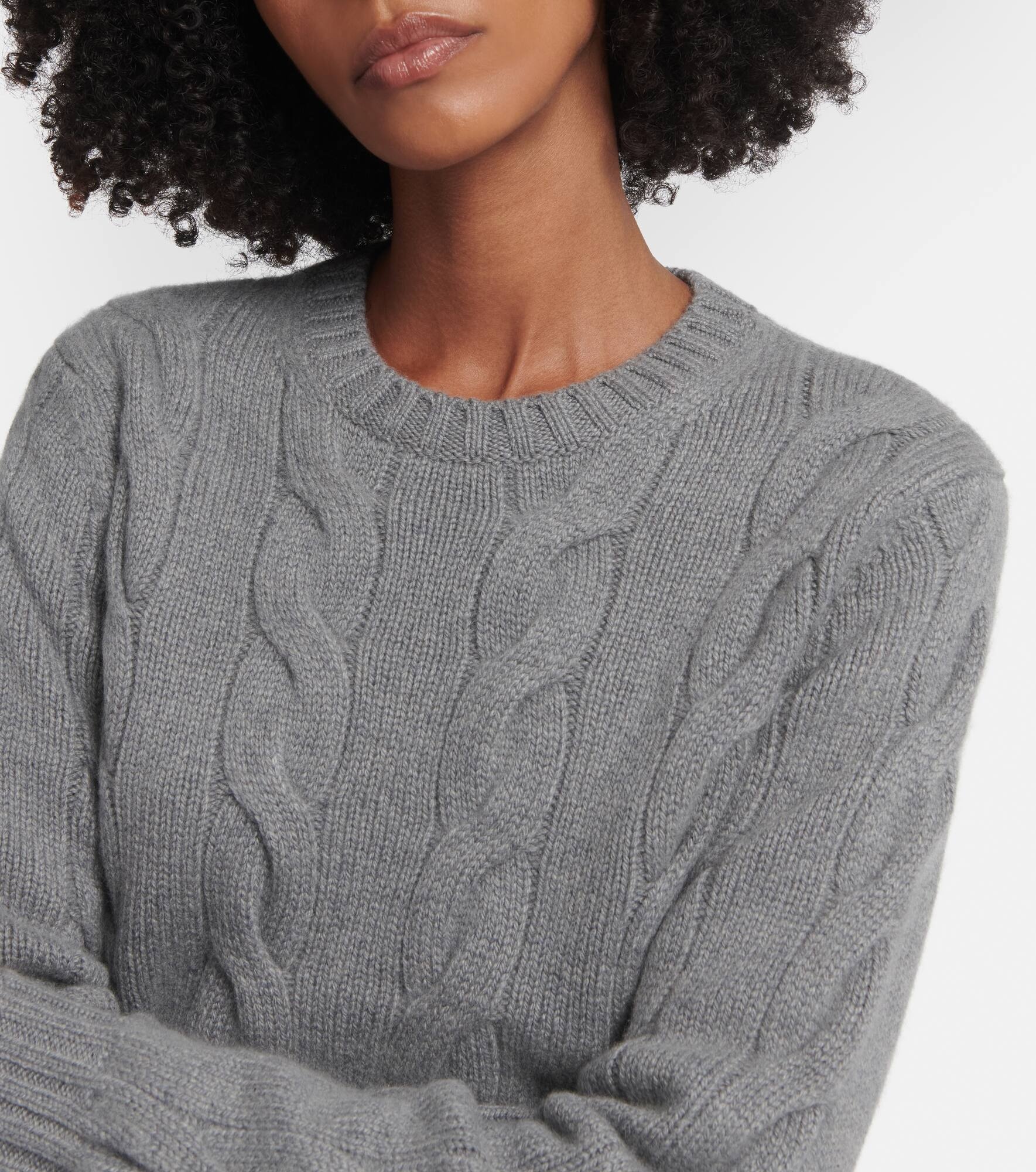 Cable-knit cashmere sweater - 5