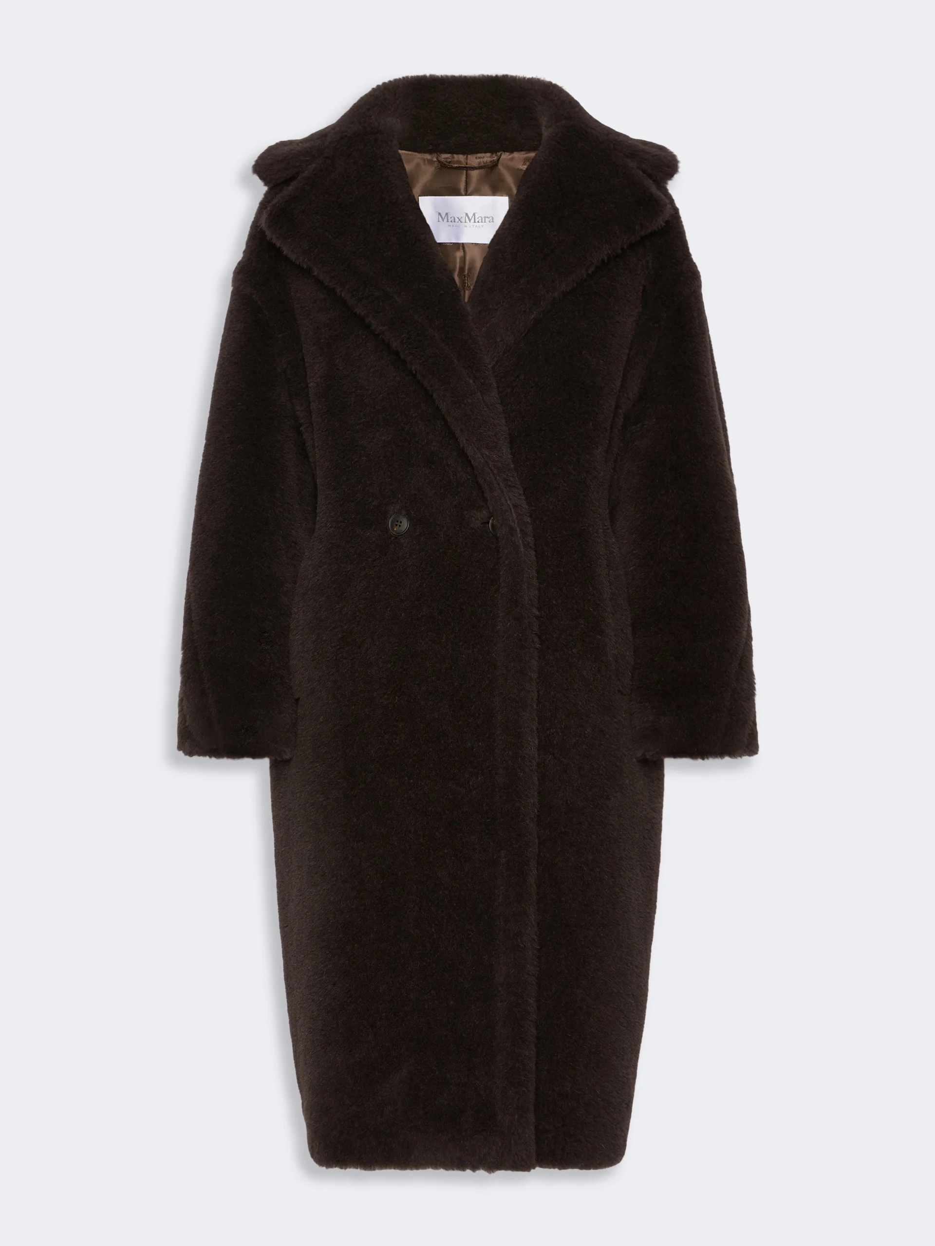 TEDGIRL Teddy Bear Icon Coat in alpaca and wool - DARK BROWN - 1
