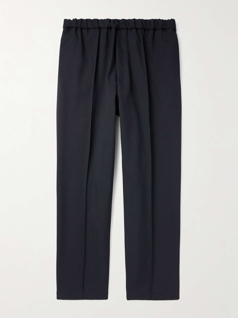 Straight-Leg Pleated Gabardine Trousers - 1