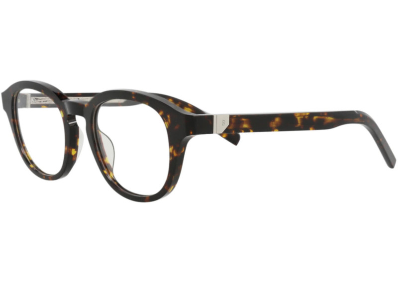 Berluti Berluti Round-Frame Acetate Optical Frames Havana Havana Transparent (BL50005I-50-052) outlook
