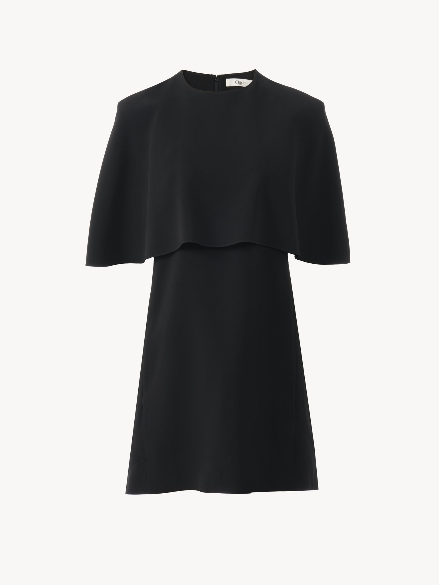 SHORT CAPE DRESS IN VISCOSE CRÊPE - 2
