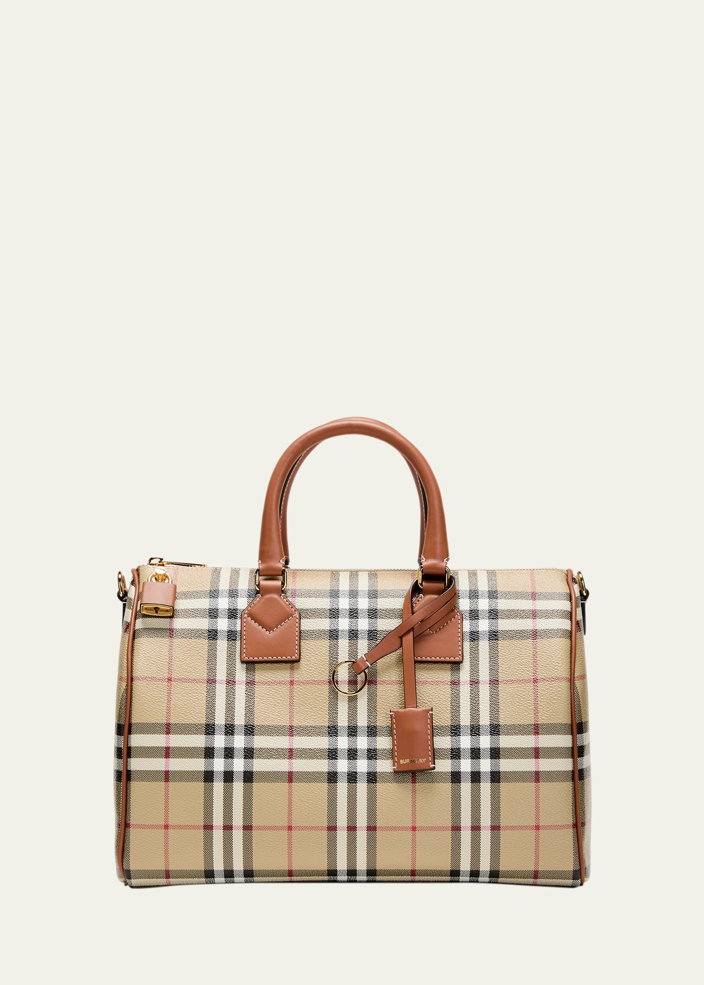 Check Bowling Shoulder Bag - 1