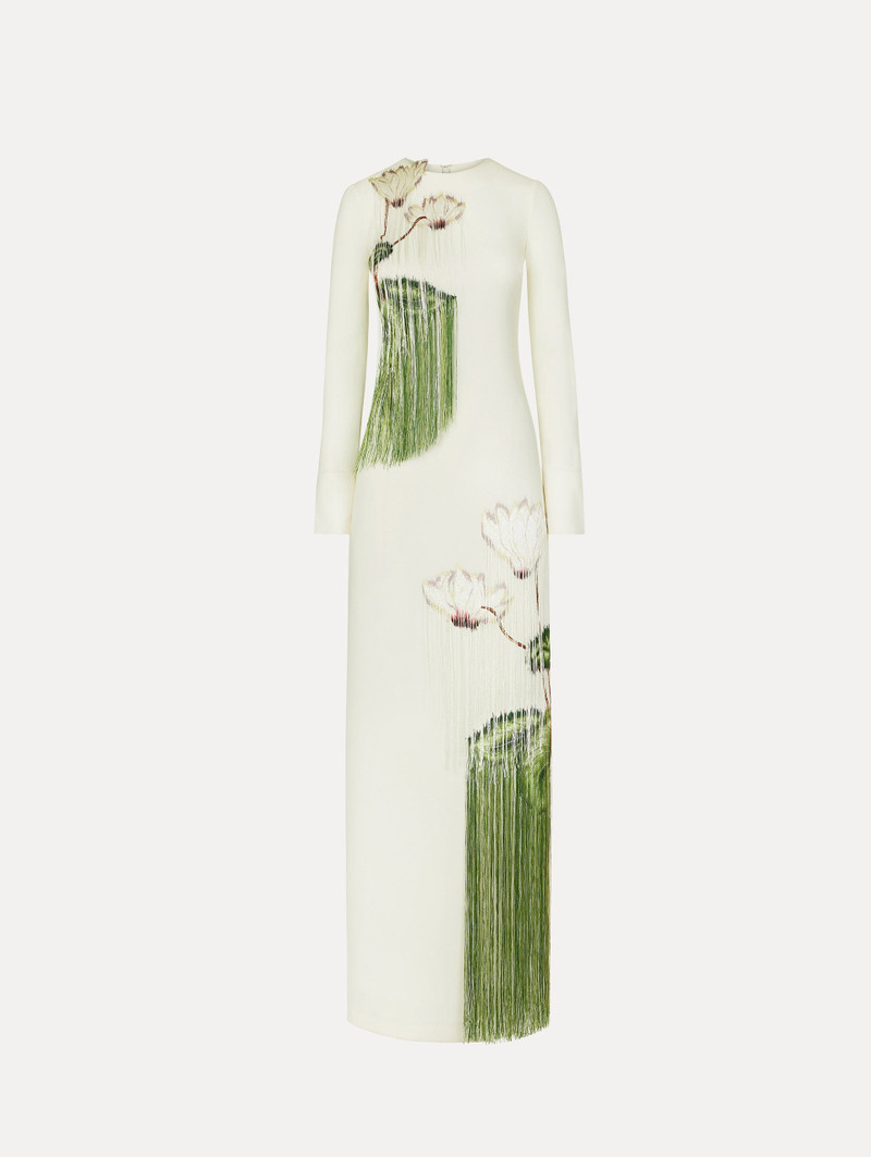 CHINÉ CYCLAMEN THREADWORK FRINGE CAFTAN 1