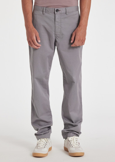 Paul Smith Tapered-Fit Pale Grey Stretch-Cotton Chinos outlook