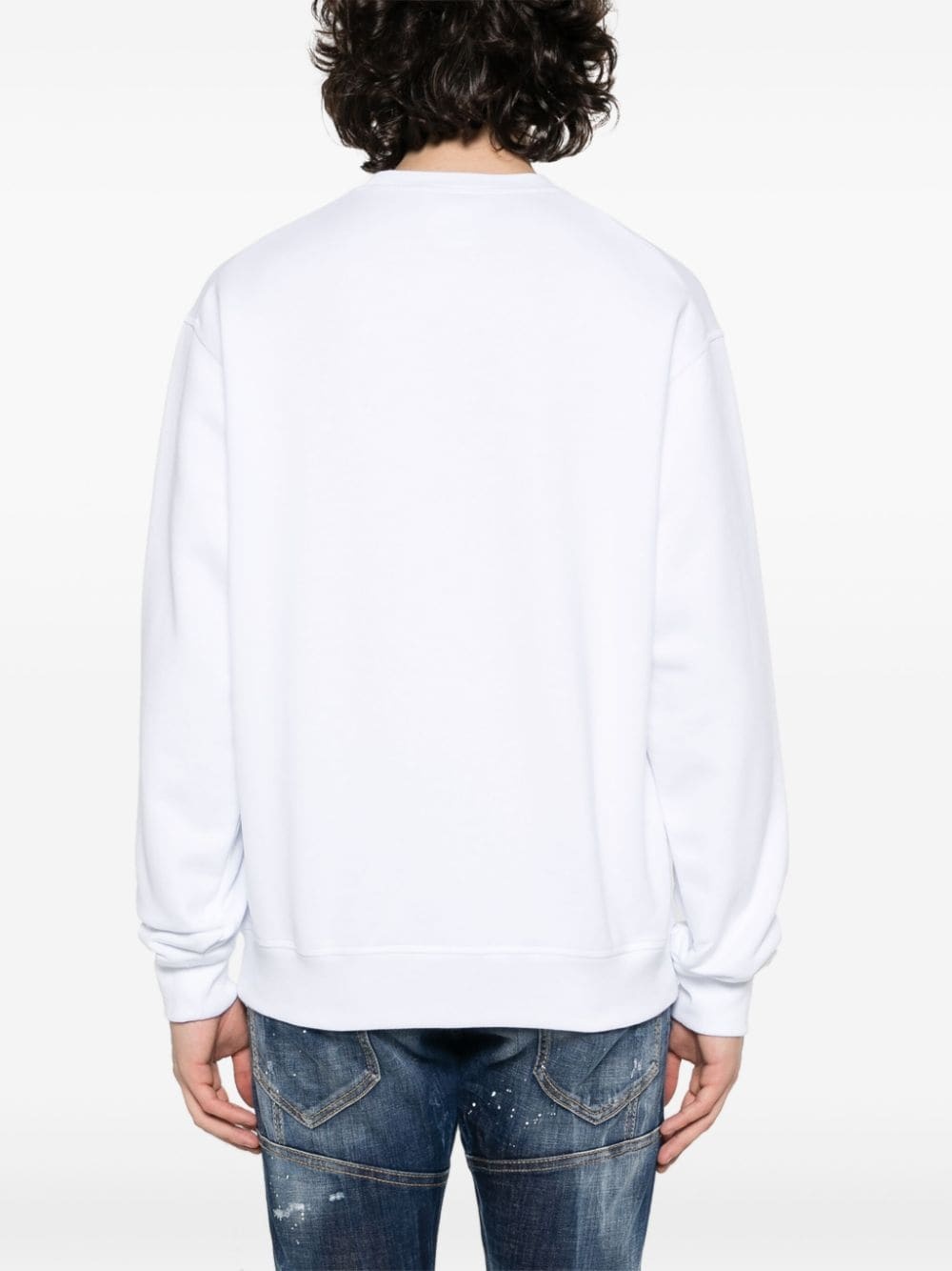 logo-print cotton sweatshirt - 4