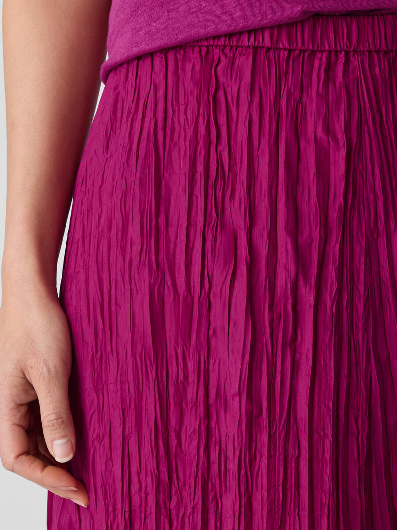 Crushed Silk Flared Skirt 5