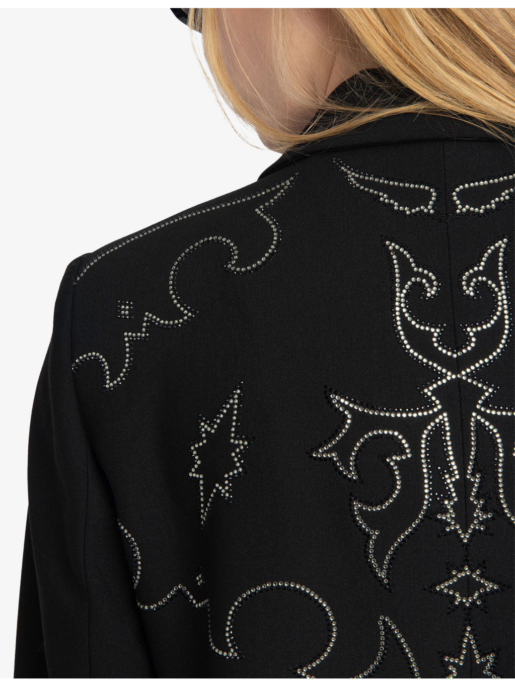 Viva Rhinestone-Embellished Stretch-Woven Blazer - 6