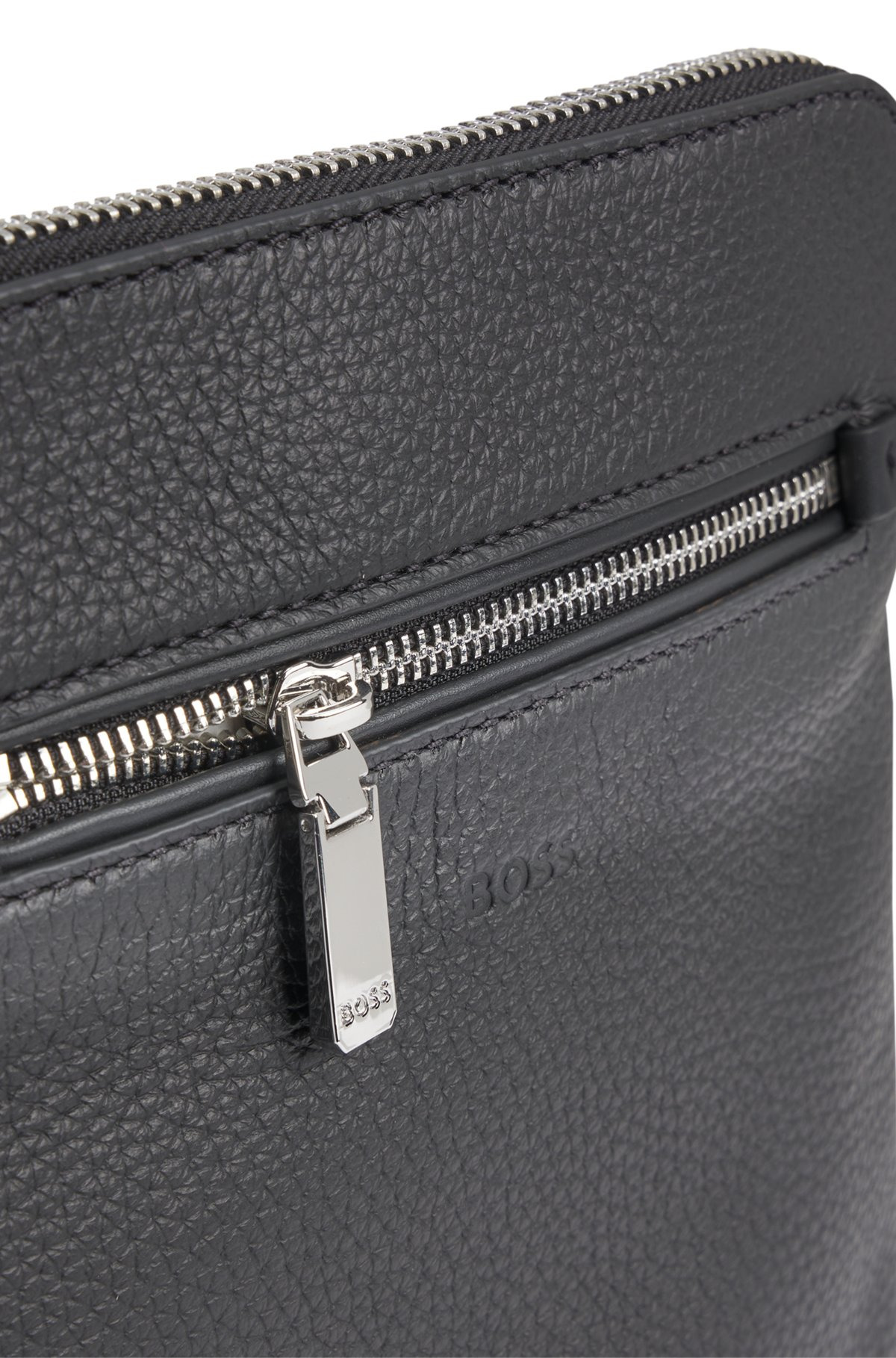GRAINED ITALIAN-LEATHER ENVELOPE BAG WITH EMBOSSED LOGO 7
