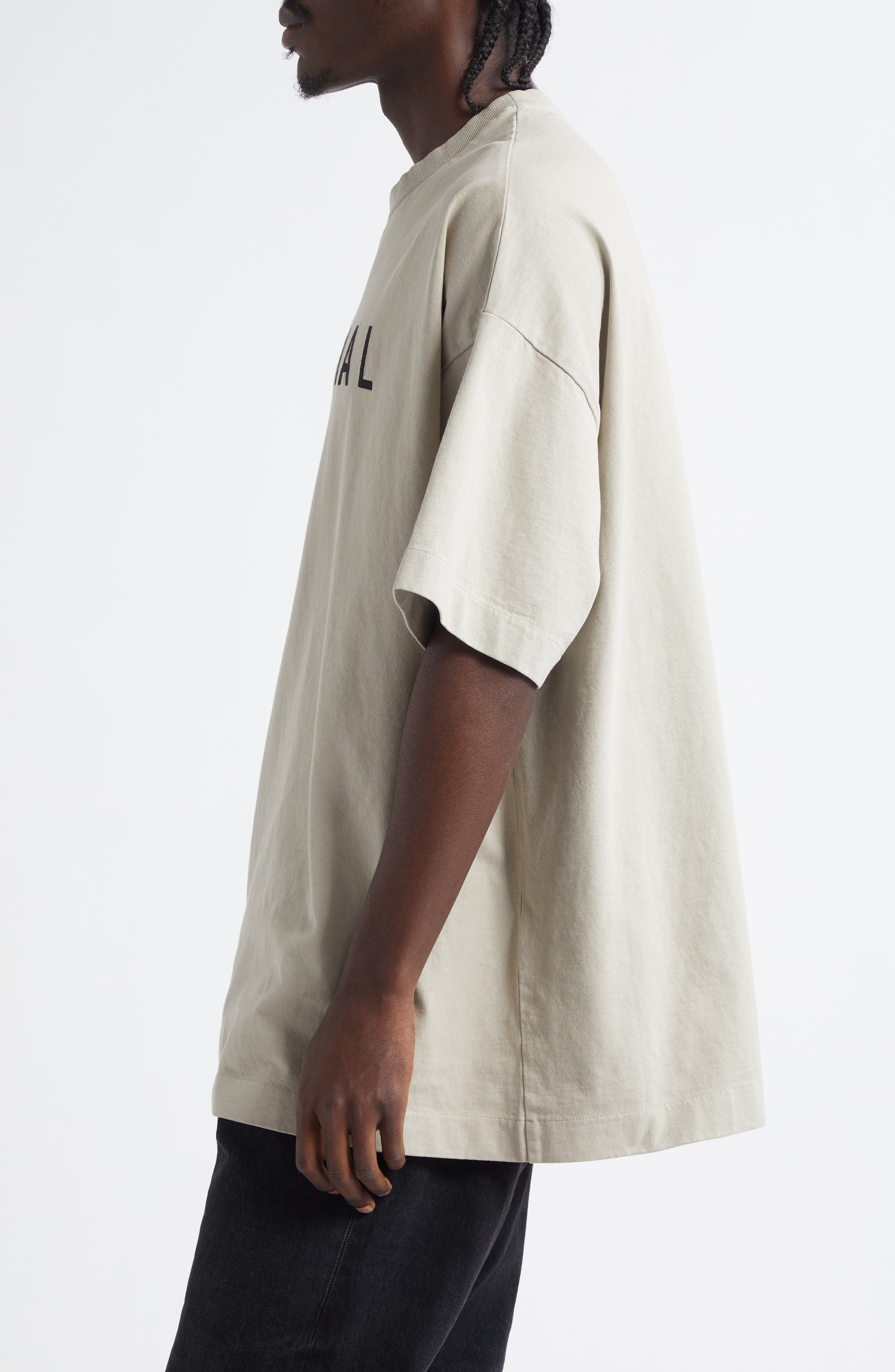 Fear of God Eternal Embroidered T-Shirt in Dove Grey at Nordstrom - 3
