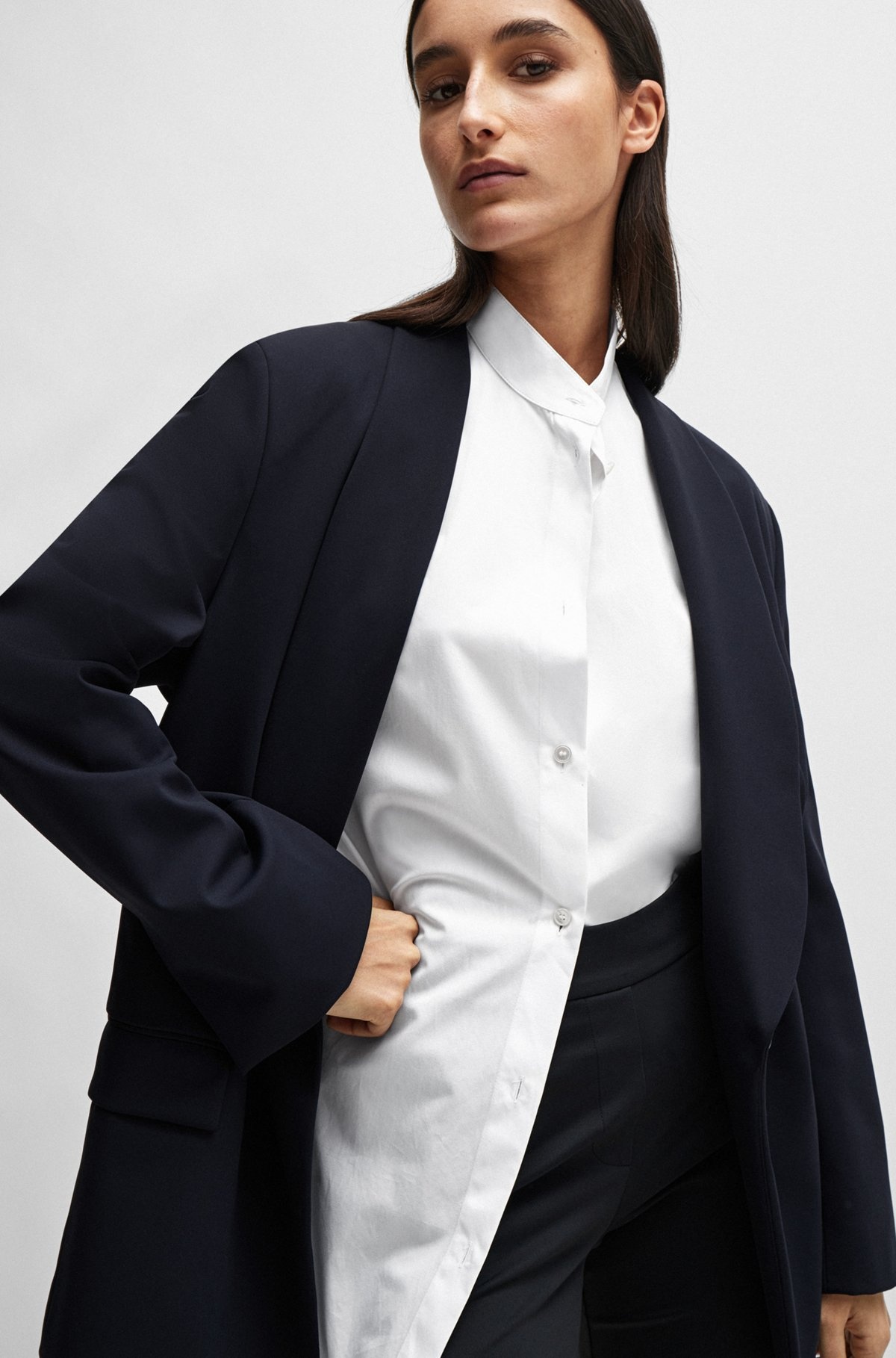NAOMI X BOSS OVERSIZED BLAZER WITH SHAWL COLLAR - 5