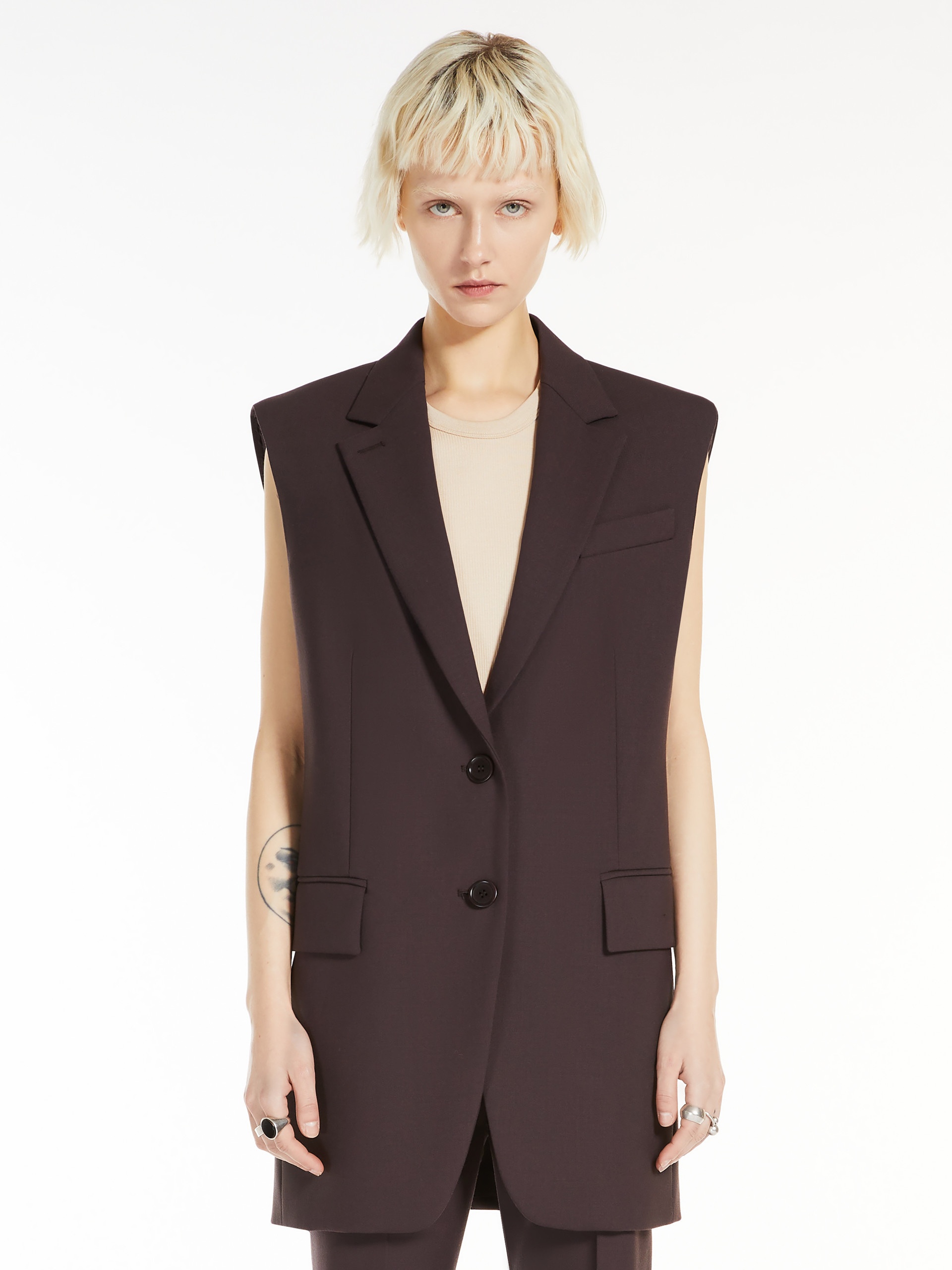 PARANA Sleeveless wool blazer - 3