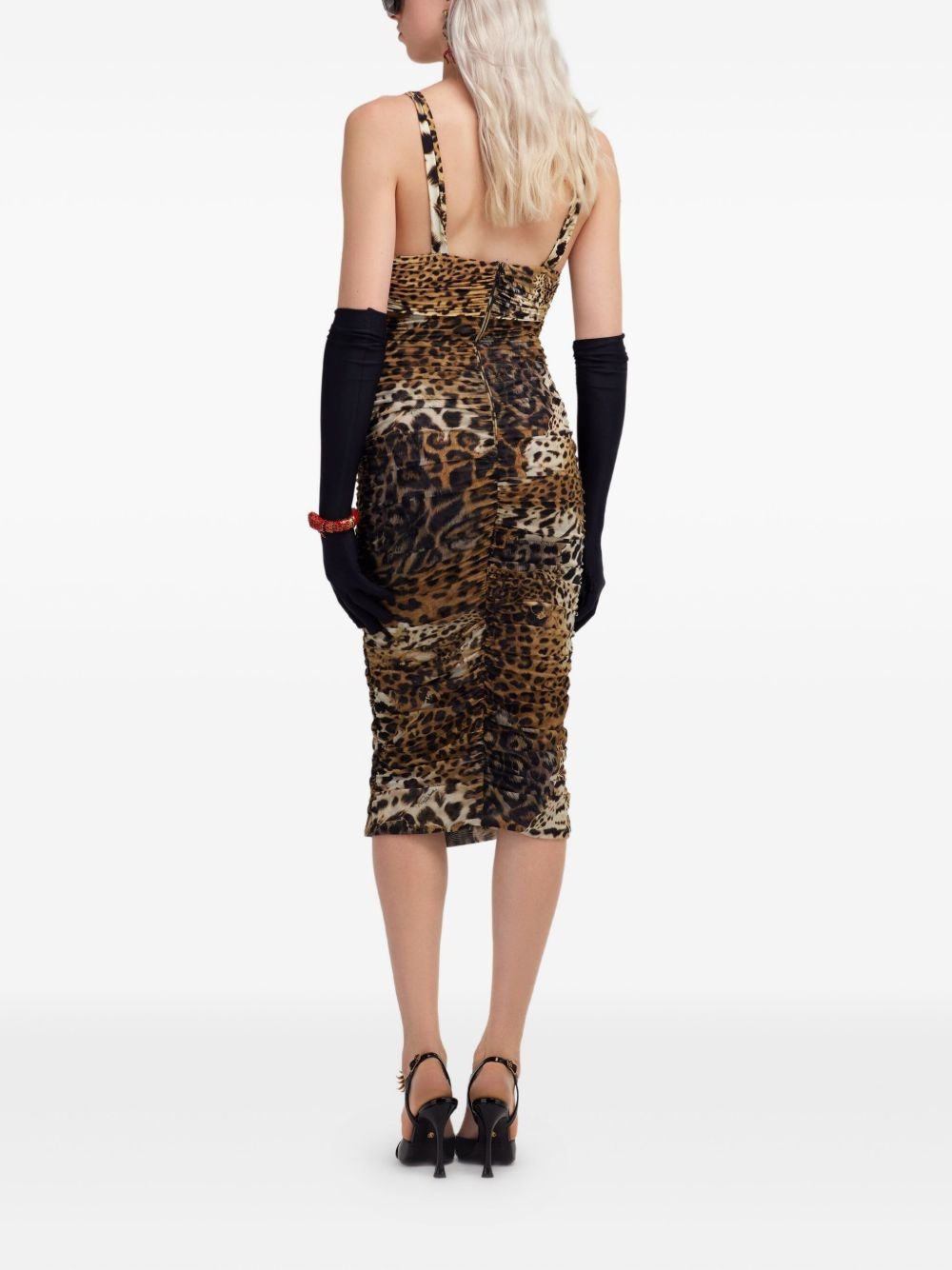 leopard-print midi dress - 4