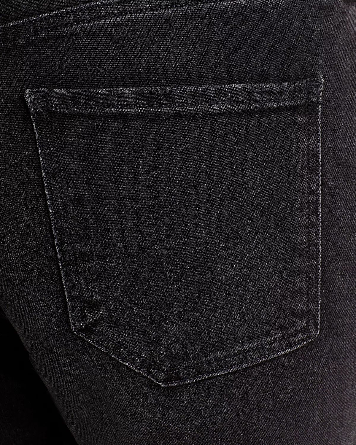 Riley High Rise Cropped Straight Jeans in Panoramic - 5