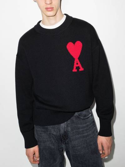 AMI Paris Ami de Coeur-intarsia jumper outlook