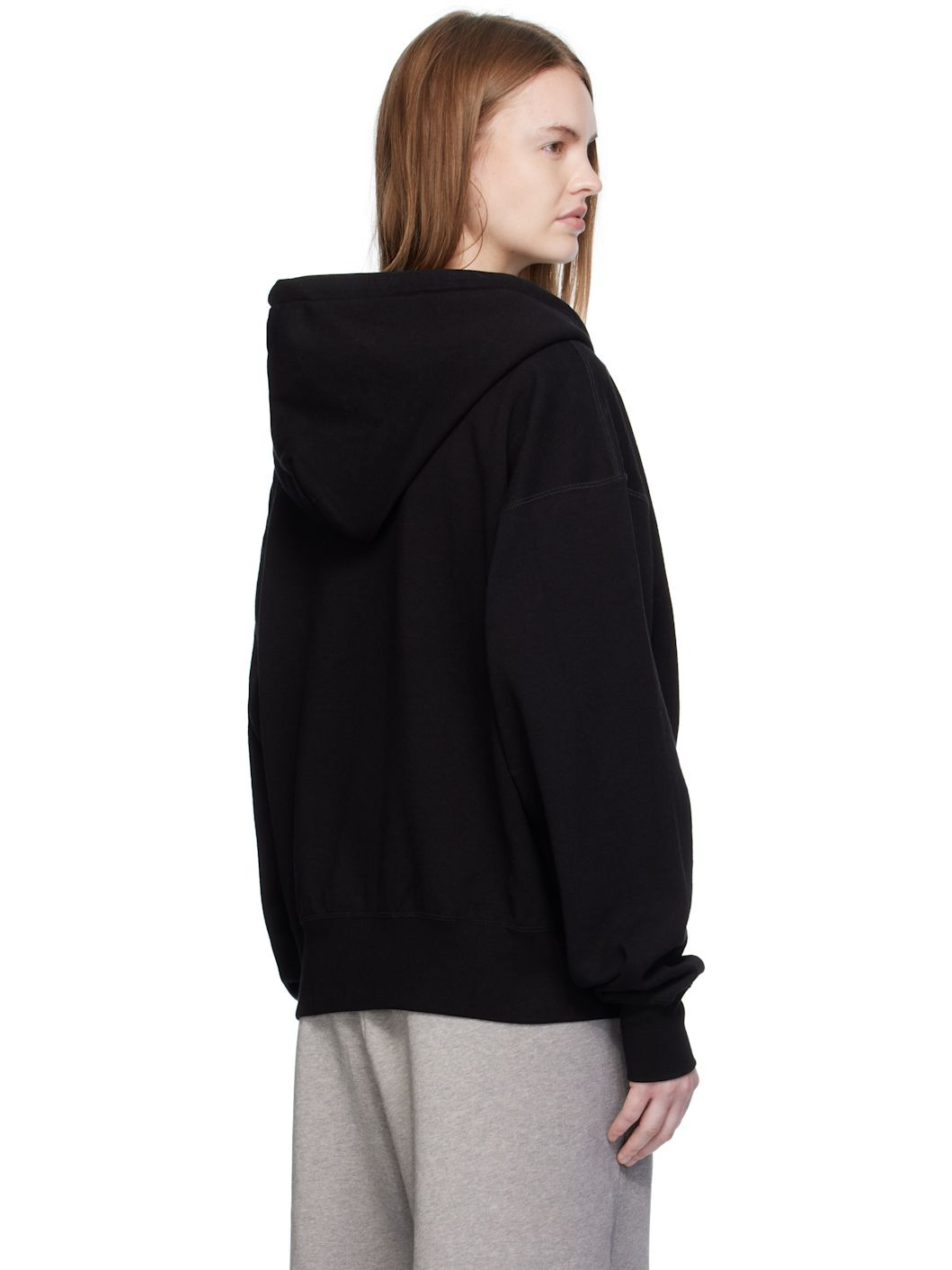 Black ABC Camo Crystal Logo Wide Zip Hoodie - 3