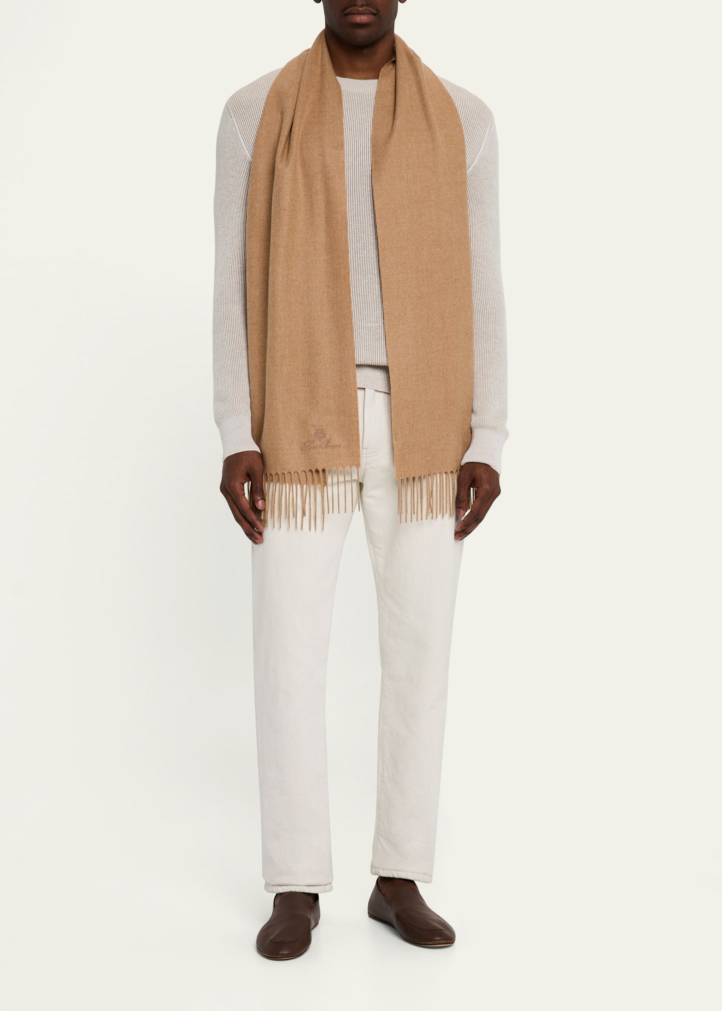 Men's Leggera Grande Unita Cashmere Scarf - 2