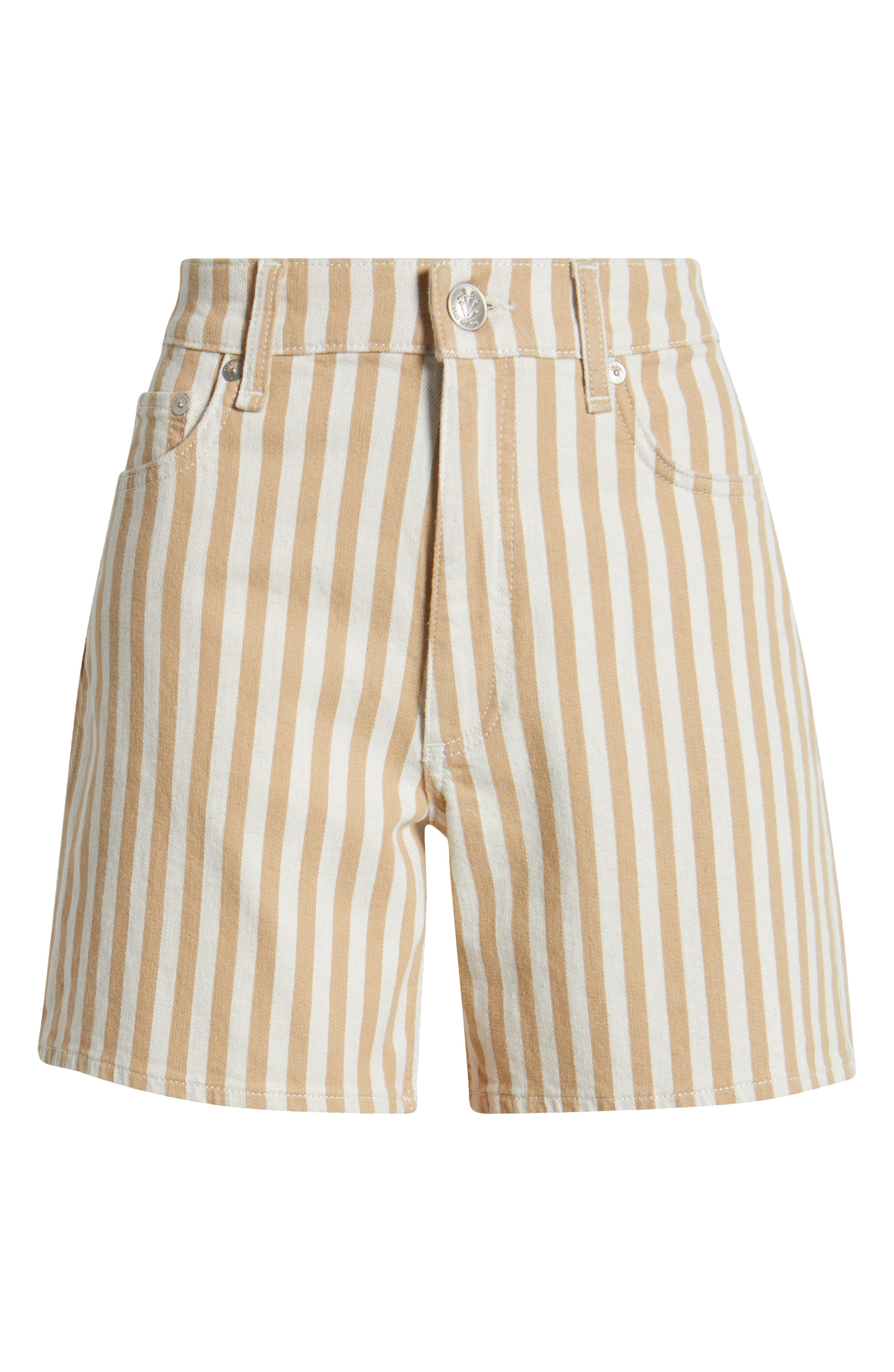 rag & bone Kaia Stripe Shorts in Tan Stripe at Nordstrom - 5