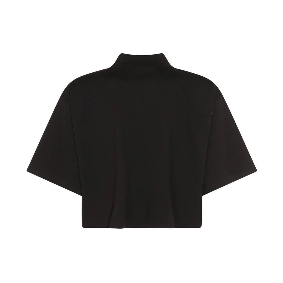 SHORT SLEEVED CROPPED POLO T-SHIRT (BLCK) - 2