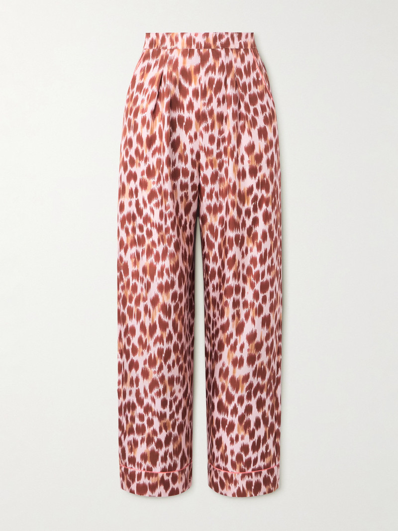 Fauve Jaragua Pleated Printed Silk-twill Pajama Pants - 1