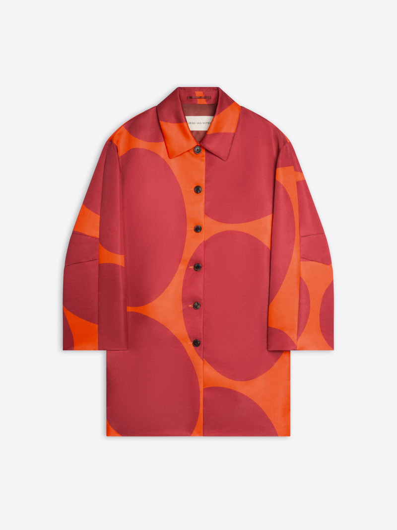 PRINTED A-LINE COAT 1