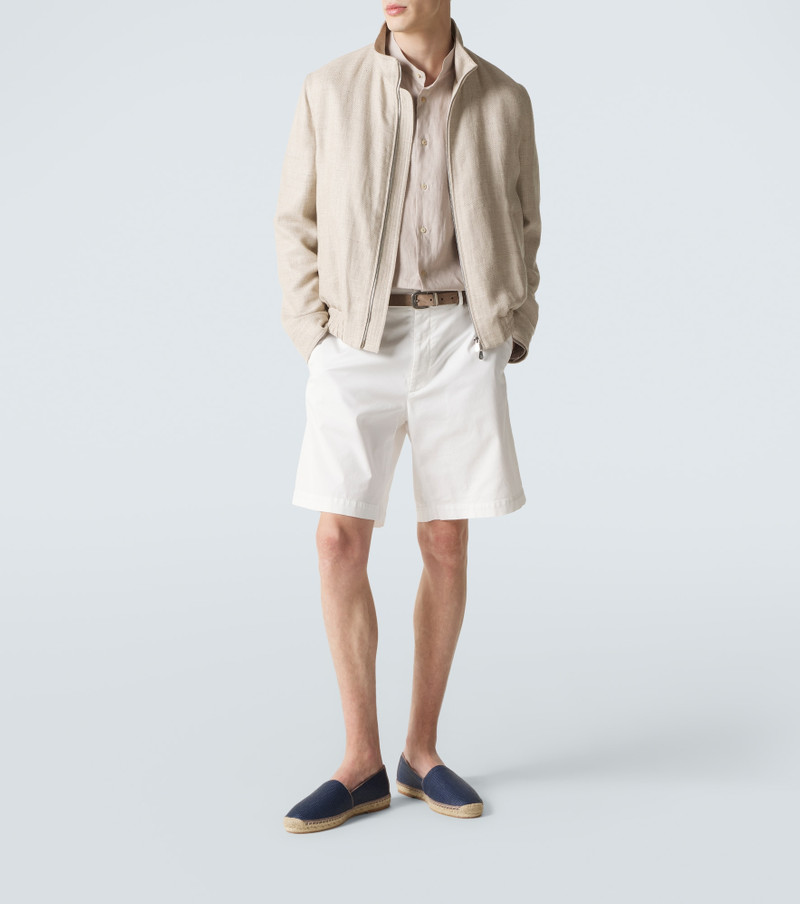 Brunello Cucinelli Suede-trimmed canvas espadrilles outlook