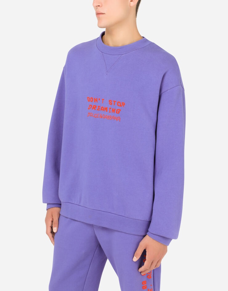 Jersey sweatshirt with 3D print - 4