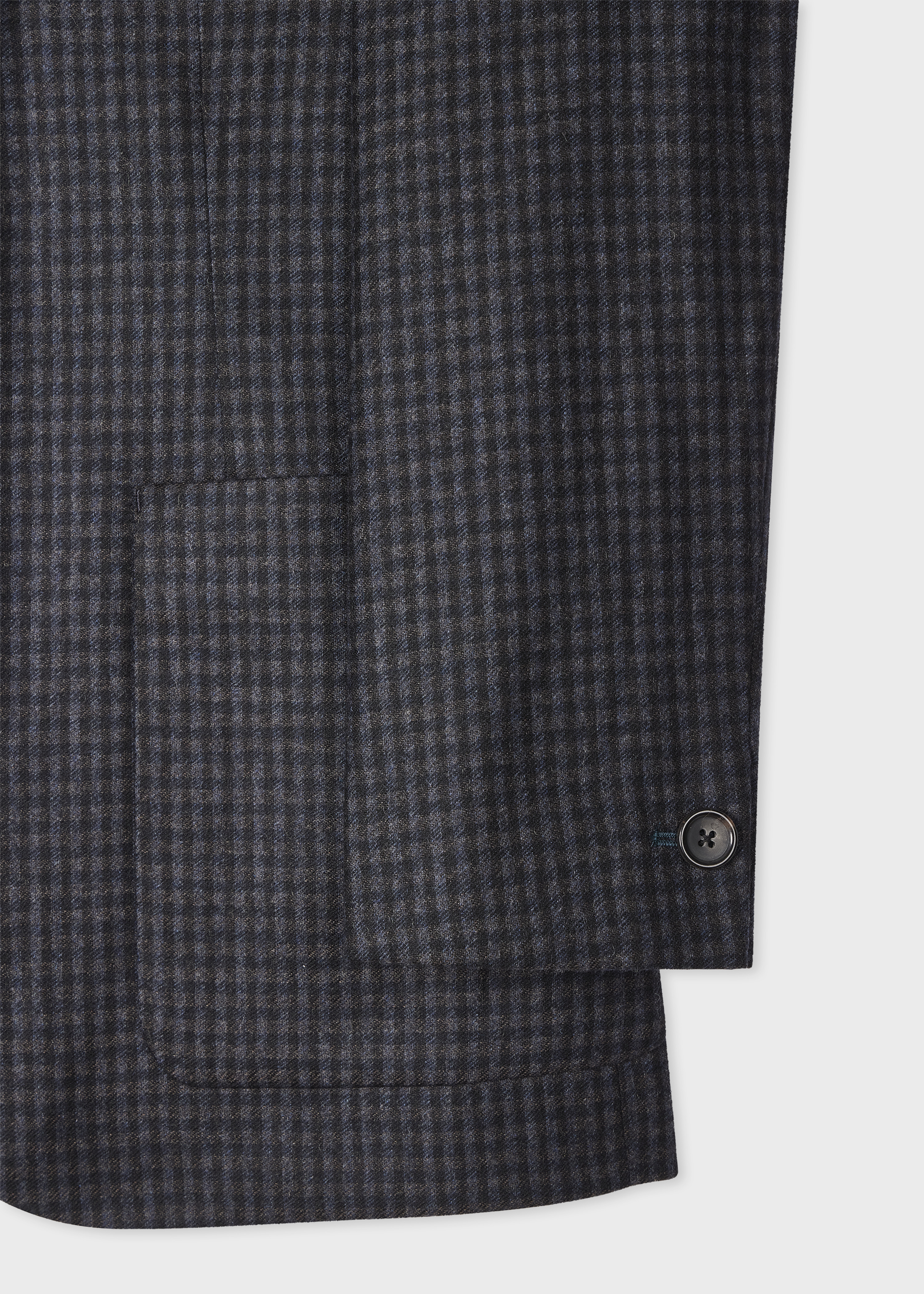 Navy Check Wool Buggy-Lined Suit - 5