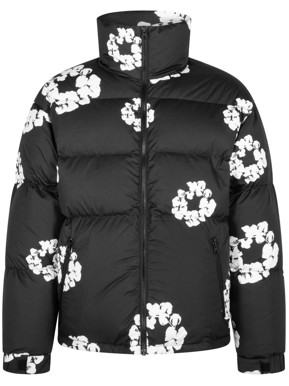 floral-print padded jacket - 1