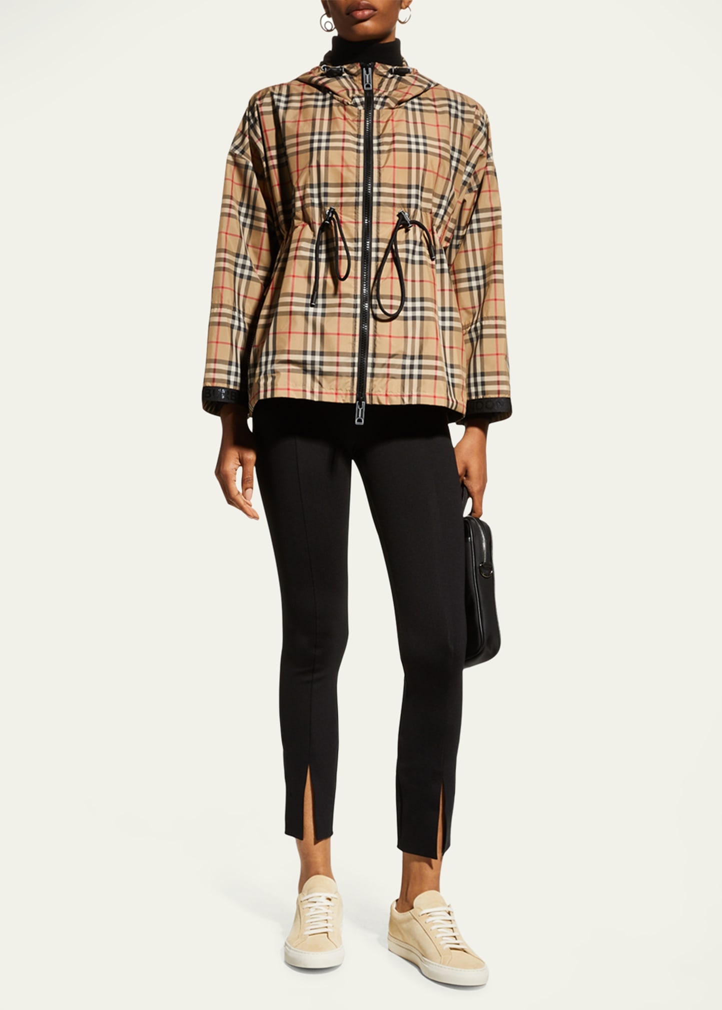 Logo Tape Vintage Check Hooded Jacket - 2