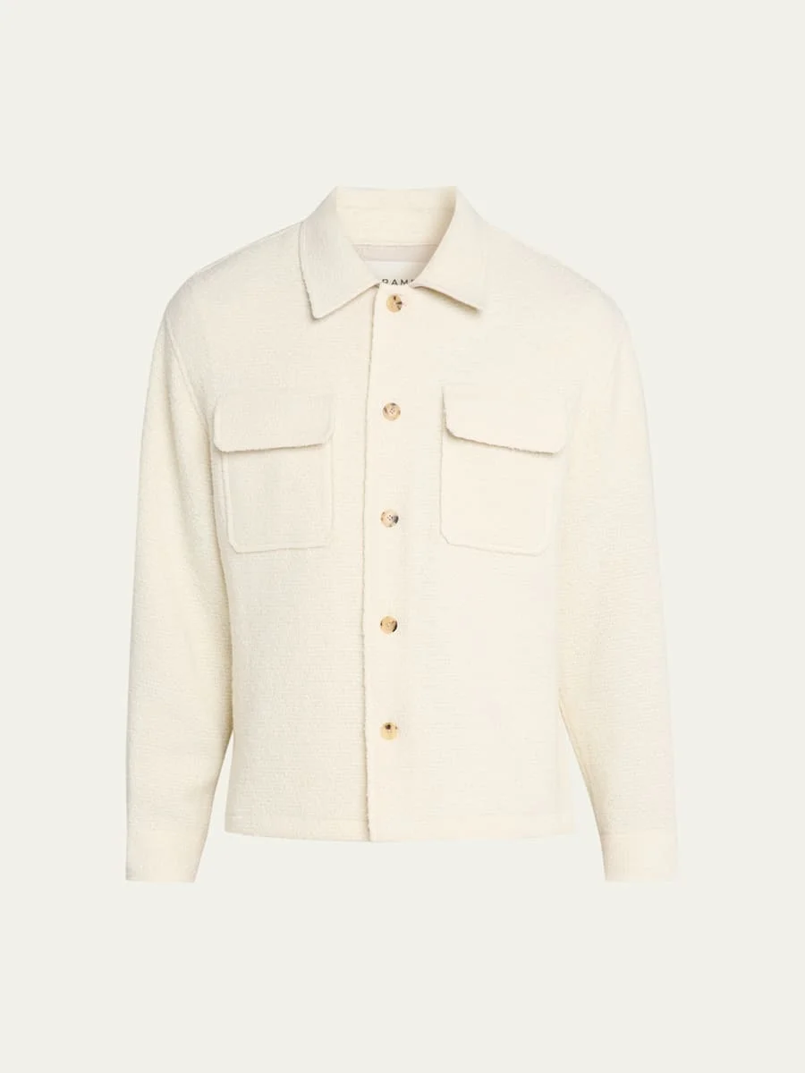 Men's Tweed Two-Pocket Overshirt - 1