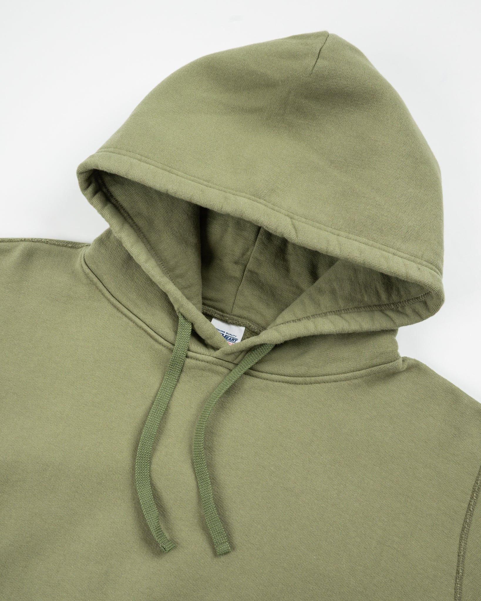 IHSW-49-OLV 14oz Ultra Heavyweight Loopwheel Cotton Hoodie - Olive - 6