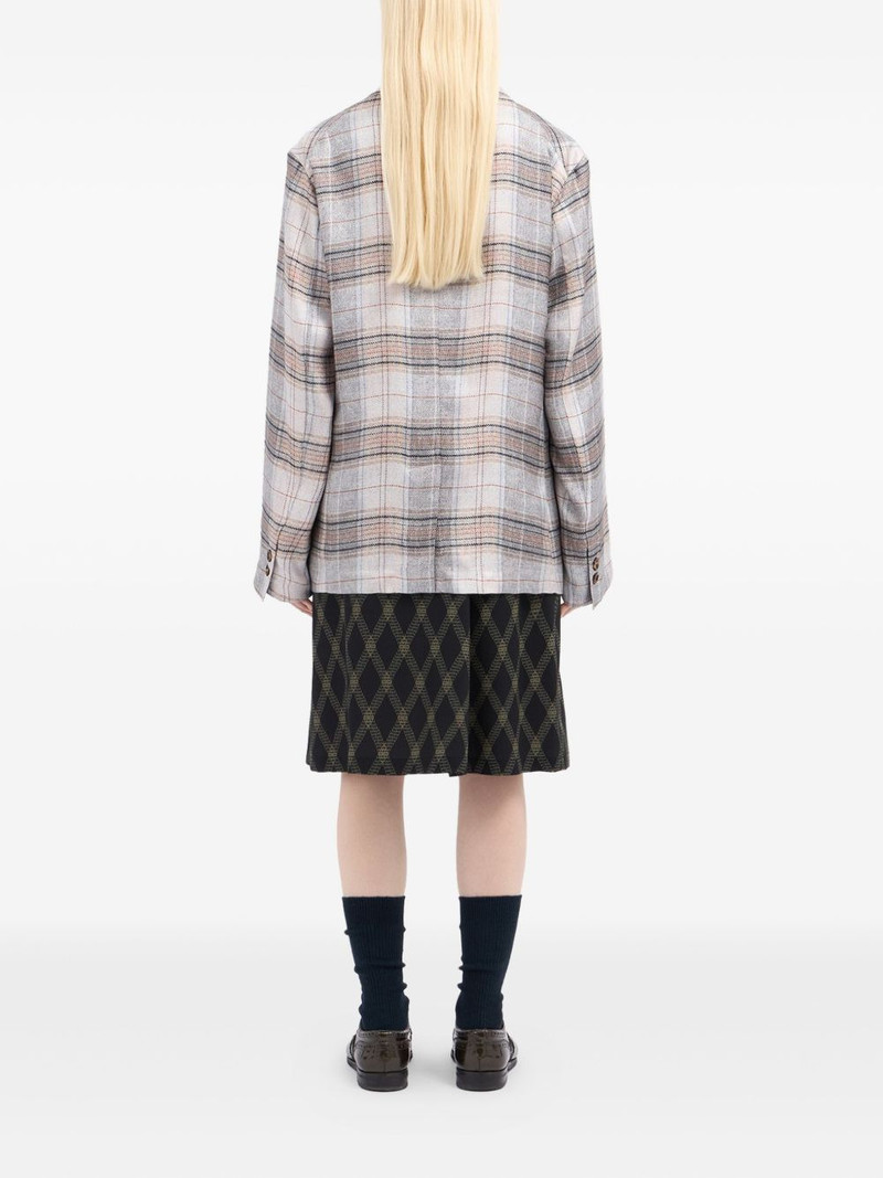 double-breasted checked blazer 3
